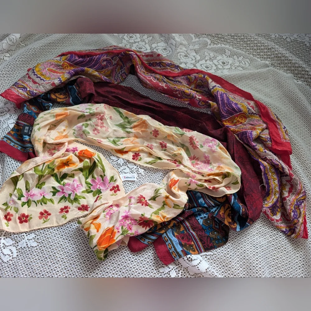 Vintage Silk Floral & Paisley Collection | Curated 3 Piece Set